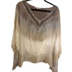 Tempo Paris Women’s Ombré Butterfly Sleeve Blouse Top Silky Feel Size Small Photo 0