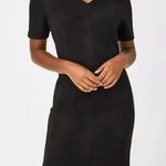 Spanx - Faux Suede Column Shift Dress Classic Black Size Small NWOT Photo 0