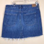 American Eagle Women’s Super Hi-Rise A-Line Distressed Denim Mini Skirt 14 Long Photo 5