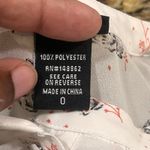 Torrid  Size 0 White w Bunnies Chiffon Button‎ Up Ruffled Front Shirt Photo 4