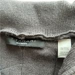 Tahari  Women's Gray Half-Zip Ribbed Sweater Size‎ M Casual Chic Photo 9