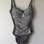La Blanca NWT  One Piece Cheetah Print Swimsuit in Chocolate Brown Photo 1