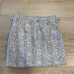 Free People  Snakeskin Print Zipper Buckle Midnight Magic Mini Skirt Size 0 Photo 2