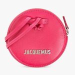Jacquemus NWT Le Pitchou Round Coin Purse Dark Pink Photo 0