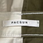 PacSun Olive Spliced Ultra High Waisted Vintage Denim Shorts 100% cotton size 27 Photo 10