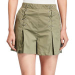 Laundry by Shelli Segal NEW Pleated Lace-Up Shorts in Olive, Size XL Photo 0