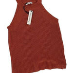 Reunited Clothing Women's‎ Cotton Knitted Halter Tank Top Orange Size Small Photo 0