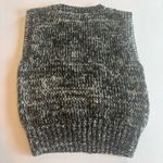 VINTAGE SML SPORT Hand‎ Knit Sweat Vest Black Blue and Grey Star Shapes Sz Large Photo 3