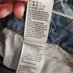 American Eagle AE Distressed High Rise Shorts Blue Denim Cuffed Raw Hem Size 4 Photo 8