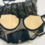 Victoria's Secret  Very Sexy Vintage Garter‎ Snaps Sheer Teddy Lingerie 34B Black Photo 5