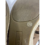 a.n.a Womans  Size 8 Tan Suede Strappy Lace Up Open Toe Wedge Espadrille Sandals Photo 7