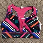 FILA Sport Performance Racerback Pink Black Blue White Sports Bra Size XS Photo 0