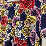 LuLaRoe  Carly size small (6-8) swing dress hi low multicolor rose pattern soft Photo 1