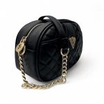 Valentino Orlandi Crossbody Bag Quilted Black Gold Tone New With Tags Photo 1