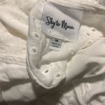 Sky to Moon‎ White Plunge Neck Bell Sleeve Mini Dress Size M Photo 5