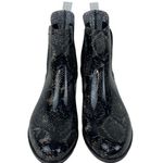 INC International Concepts Raelynn Ankle Rain Boots Womens Size 6 Snake Print Black Photo 2