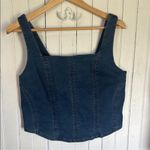 Maurice's Cropped Denim Tank Top Medium Wash Size XL Photo 0