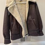BDG Faux Leather Aviator Sherpa Lined Coat Photo 1
