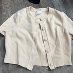 Lovers + Friends Claudia Women's Cream Short Sleeve Cardigan Sweater size small Photo 5