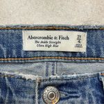 Abercrombie & Fitch A&F Ankle Straight Ultra High Rise 27 Short‎ Ripped Medium Wash Photo 1