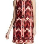 24/7 Red & White Aztec Hooded Dress Size M Size M Photo 3
