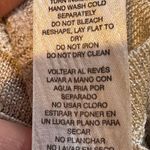 White House | Black Market Beaded Knit metallic White Silver & Light Brown SZ S Photo 10