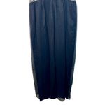 NWT Mandalay Black Silk Silver Beaded Short Midi Evening Gown Dress Women Size 6 Photo 8