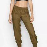 Victoria's Secret Size XS Satin Jogger Relaxed Jersey High Waist Chateau Green Photo 0