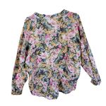 J. Jill Cotton Silk Colorful Floral Semi Photo 1