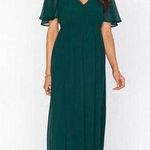 Show Me Your Mumu  NWT Emily Empire Maxi Dress in Emerald Chiffon Sz XXS Photo 0