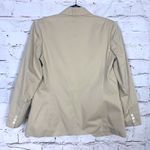 Gap  Women's Size M Neutral Beige Tan 100% Cotton Lined Button Down Blazer Jacket Photo 1