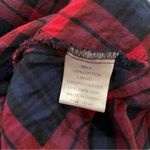 Mango  Lightweight Cotton Checkered Flannel Sweetheart Top, Sz S Photo 10