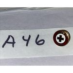 None Vintage Five Years Red Cross Service Pin Red & Gold Metal With Clasp Photo 3