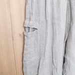 Flax  Womens Linen Cropped Cargo Pants Size M Beige Boho Minimalist Lagenlook Photo 3