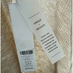 NWT Chicos Embroidered Knit Ruana Neutral Orange Floral Linen Cotton Size S/M Tan Photo 4