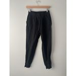 Marine layer  Women's Black Hazel Drapey Jogger Sweatpants Linen Blend Size Small Photo 3