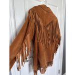 Vintage Cedars Suede Leather Fringe western cowboy brown coat Jacket M Size M Photo 13