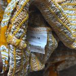 Yellow Paisley Wide Leg Cropped Jumpsuit with Pockets Size M Photo 6