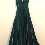 Sherri Hill Green Ballgown with Pockets Size 2 Photo 0