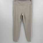 Athleta  Delancey Skyline Tight Braiden Cream‎ Textured Pull On Pants Size Large Photo 3