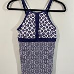 Lands' End Navy Floral Prints Tankini Swim Top Size 4 Photo 0