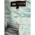 ZARA Dye Blue Halter Fitted Midi Dress Open Back Medium Photo 2