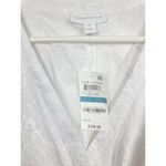 Charter Club New  Dress Womens 16 Eyelet Floral White Wedding Cottagecore Dainty Photo 2