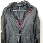 Fabletics Danielle Pullover Grey Pink Hooded Outdoor Water Resistant Jacket M Photo 3
