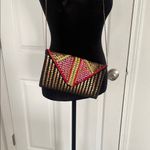 Berry NWOT Colorful Beaded Clutch with Chain Strap Pink Photo 10