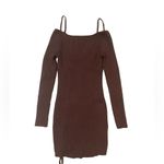 Urban Outfitters  Jezebel Corset Ribbed Mini Dress Off Shoulder Long Sleeve Large Photo 3