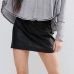 Free People Cloud Nine Boxy Long Sleeve Linen Blend Swing Tee Shirt Gray Size XS Photo 0