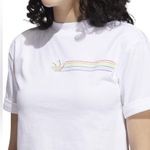 Adidas  Originals womens Linear Cropped Tee White X-Small Photo 1