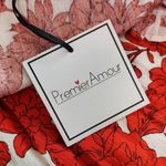 Premier Amour Red Floral Mini Dress NWT Size 16 Smocked Mini Dress Photo 7