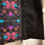 Milly  Black Exposed Zippers Mini Skirt Southwestern Chic Contemporary Size 0 XS Photo 4